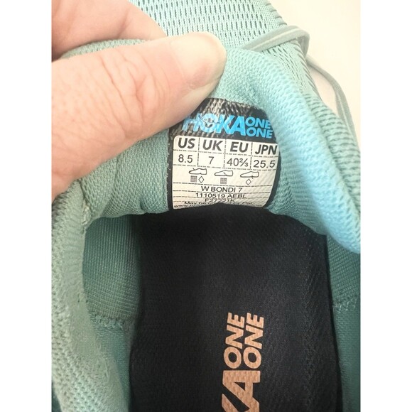 Hoka One One Women's Sneakers in Teal and White - Picture 7 of 14